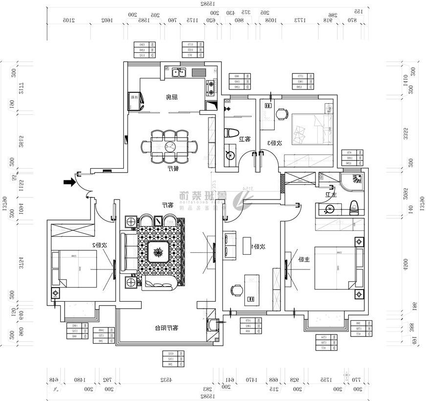 外国语学院家属院/美式风格,户型图